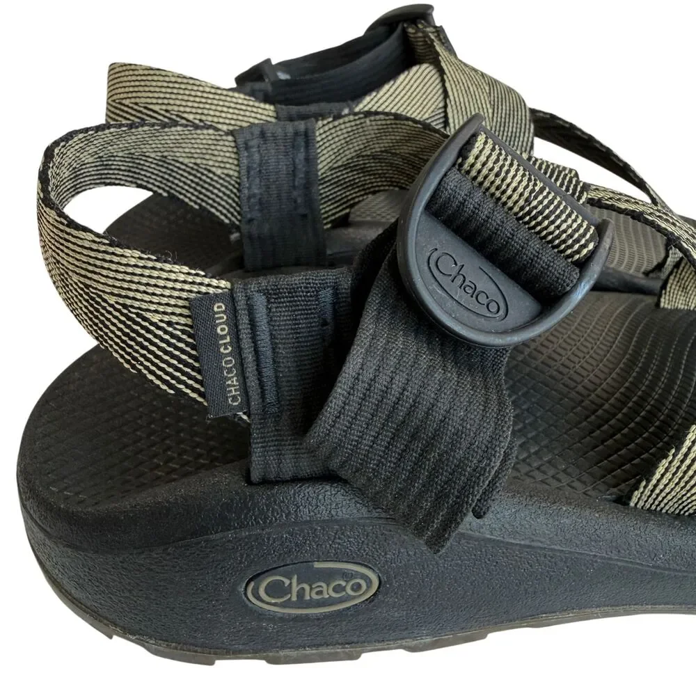 Chaco Mega Z/Cloud Men's Sport Hiking Sandals Odds Wide Black Tan Size 10